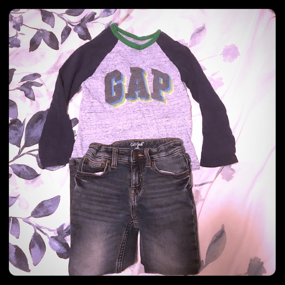 Baby Gap long sleeve and Kid’s Cat and Jack jean